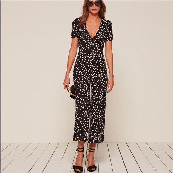 Reformation Pants - Reformation Floral Print V-Neck Jumpsuit